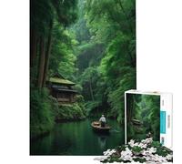 1000 Piece Jigsaws for Teenagers Japanese River Scene for Educational Game Challenge Toy Relaxing Games Stress Reliever Art Work Gifts (size 38x26cm)