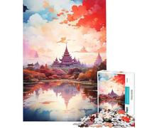 1000 Piece Jigsaws for Teenagers Java Oil Painting Educational Game Toys Educational Games Birthday Gifts Pattern Assembly (Size 38x26cm)