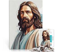 1000 Piece Jigsaws for teenagers Jesus Christ Portrait Stressabbau-Spielzeug Die Liebe zwischen Paaren stärken52x38cm