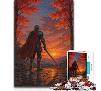 1000 Piece Jigsaws for Teenagers Knight in Armor at Sunset Hand Speed Race Great Gift for And from 14 Years And over (size 38x52cm)