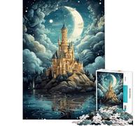 1000 Piece Jigsaws for Teenagers Lake Cloud Castle Fantasy Difficult And Challenge Wall Decoration DIY Toys for 14+ Puzzle Game Offered (38x52cm)