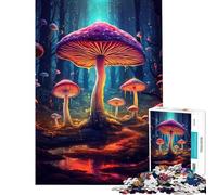 1000 Piece Jigsaws for Teenagers Magic Mushroom Dark Forest Help The Brain Exercise For Family Fun Educational Game for Age 14+ Game (38X52cm)