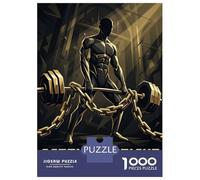1000 Piece Jigsaws for Teenagers Man Carrying Weight with Chains Adult Jigsaw Hands-on Game Difficult Challenge Gifts for Friends And Family 38x26cm/1000pcs