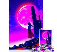 1000 Piece Jigsaws for Teenagers Moonlight Pink Educational Toy Gift Birthday Brain Teaser Game Artists' Collection, Fine Arts Size 38x52cm
