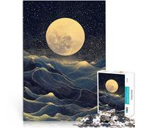 1000 Piece Jigsaws for teenagers Moonlit Mountain Landscape Mustermontage Einzigartige Geburtstags- und Geschenkideen75x50cm
