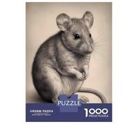 1000 Piece Jigsaws for Teenagers Mouse Pencil Drawing Adult Jigsaw Puzzle Hands-on Game But Fun And Humorous Educational Challenge 38x26cm/1000pcs