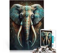 1000 Piece Jigsaws for teenagers Mystical Elephant Difficult Hard 50x75cm Enhance love between couples Suitable for and 14