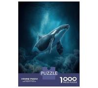 1000 Piece Jigsaws for Teenagers Orca in The Deep Blue Sea Adult Jigsaw Hands-on Game Difficult Challenge Gifts for Friends And Family 52x38cm/1000pcs