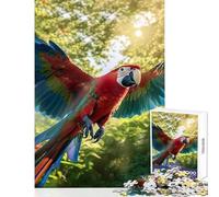 1000 Piece Jigsaws for Teenagers Parrots Paradise Jigsaw Puzzles for Teenagers Precision Cutting Educational Challenge Birthday Present, Gifts, (38x26cm)