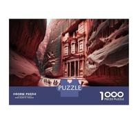 1000 Piece Jigsaws for Teenagers Petra Treasury Camel Ride Tour Puzzle for Adults Hands-on Game Difficult Challenge Educational Challenge 38x26cm/1000pcs