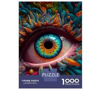 1000 Piece Jigsaws for Teenagers Psychedelic Eye Adult Jigsaw Hands-on Game Difficult Challenge Gifts for Friends And Family 52x38cm/1000pcs