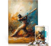 1000 Piece Jigsaws for teenagers Puzzle Abstract Baseball Player - Dynamic Sports Art Challenging Game Gifts Birthday Gifts 26x38cm