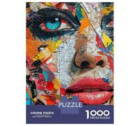 1000 Piece Jigsaws for Teenagers Puzzle Abstract Collage Art Print Adult Jigsaw Hands-on Game Pattern Assembly for Is Ideal As A Gift 70x50cm/1000pcs