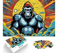 1000 Piece Jigsaws for teenagers Puzzle Abstract Gorilla Portrait Lernspielzeug Geschenke für Freunde und Familie75x50cm