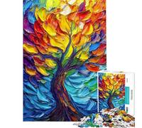 1000 Piece Jigsaws for Teenagers Puzzle Abstract Tree Artwork Adult Jigsaw Hands-on Game Pattern Assembly for Is Ideal As A Gift (50x75cm)