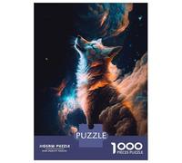 1000 Piece Jigsaws for Teenagers Puzzle Adoring Fox in Space Adult Jigsaw Hands-on Game Pattern Assembly for Is Ideal As A Gift 52x38cm/1000pcs