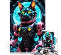 1000 Piece Jigsaws for teenagers Puzzle Astronaut Cat Intellektuelles Spiel eignet sich ideal als Geschenk für die ganze Familie75x50cm