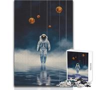1000 Piece Jigsaws for Teenagers Puzzle Astronaut in Space Educational Games Precision Cutting Anti-Stress Toys Size 50x75cm
