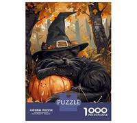 1000 Piece Jigsaws for Teenagers Puzzle Autumn Cat Sleeping on A Pumpkin Adult Jigsaw Hands-on Game Enhance Memory Difficult And Challenge 38x26cm/1000pcs