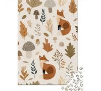 1000 Piece Jigsaws for Teenagers Puzzle Autumn Fox Forest Pattern Adult Jigsaw Relaxing Games Improve Memory Birthday And Unique Gifts 52x38cm/1000pcs