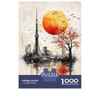 1000 Piece Jigsaws for Teenagers Puzzle Autumn Harmony Tokyo Tower at Sunset Puzzles for Adults Toy Wall Decor Perfect Decoration Difficult And Challenge 70x50cm/1000pcs