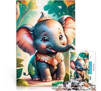 1000 Piece Jigsaws for teenagers Puzzle Baby Elephant Magic Educational Games Home Decoration with Matching Poster and Trivia Sheet 26x38cm
