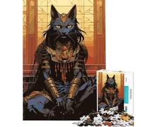 1000 Piece Jigsaws for Teenagers Puzzle Bastet Egyptian Goddess Relax Games for Educational Game Challenge Toy Birthday Gifts Analysis And Logic (Size 75x50cm)