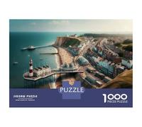 1000 Piece Jigsaws for Teenagers Puzzle Beachfront Resort with Lighthouse Adult Jigsaw Hands-on Game Enhance Memory Difficult And Challenge 52x38cm/1000pcs