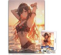 1000 Piece Jigsaws for Teenagers Puzzle Bikini Girl From The Sea Educational Games Precision Cutting Anti-Stress Toys Size 38x52cm