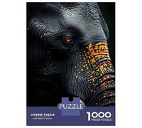 1000 Piece Jigsaws for Teenagers Puzzle Black Elephant with Orange Markings Adult Puzzles Toy Wall Decor A Work of Art Difficult And Challenge 38x26cm/1000pcs