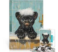1000 Piece Jigsaws for teenagers Puzzle Black Panther Bath Time Mustermontage Tolle Geschenke und Spielzeuge38x52cm