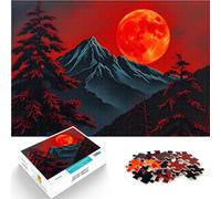 1000 Piece Jigsaws for teenagers Puzzle Blood Moon Mountain Familienspiel für und Wunschliste mit dem Weihnachtsmann52x38cm