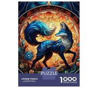 1000 Piece Jigsaws for Teenagers Puzzle Blue Fox Majesty Adult Jigsaw Hands-on Game Enhance Memory Difficult And Challenge 70x50cm/1000pcs