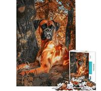 1000 Piece Jigsaws for Teenagers Puzzle Boxer Dog Under A Tree Adult Puzzles Toy Wall Decor Pattern Assembly Unique Gifts for Birthday And Christmas (Size 50x75cm)