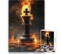 1000 Piece Jigsaws for Teenagers Puzzle Burning Chess King Educational Games Precision Cutting Anti-Stress Toys Size 50x75cm