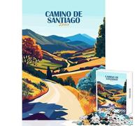 1000 Piece Jigsaws for Teenagers Puzzle Camino De Santiago Spain Landscape Art Shared Interactive Home Fun Time Special Festive Idea (38x52cm)