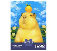 1000 Piece Jigsaws for Teenagers Puzzle Capybara with Orange Fruit Jigsaw Puzzle Family Games Hand Speed Race Birthday And Unique Gifts 38x26cm/1000pcs