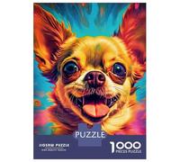 1000 Piece Jigsaws for Teenagers Puzzle Chihuahua Hippie Adult Jigsaw Hands-on Game Pattern Assembly for Is Ideal As A Gift 38x26cm/1000pcs