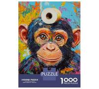 1000 Piece Jigsaws for Teenagers Puzzle Chimp with A Roll Adult Jigsaw Hands-on Game Enhance Memory Difficult And Challenge 38x26cm/1000pcs