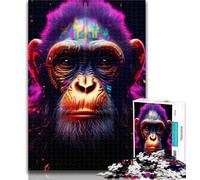 1000 Piece Jigsaws for Teenagers Puzzle Chimpanzee in Borderlands Challenging Game Toys Perfect Decoration Gift For Birthdays (size 38x26cm)
