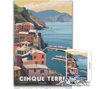 1000 Piece Jigsaws for Teenagers Puzzle Cinque Terre Italy Educational Family Game Difficult Challenge Funny Gift Size 38x26cm