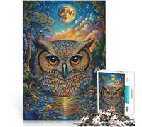1000 Piece Jigsaws for teenagers Puzzle Color painting owl Herausforderndes Spiel Geburtstagsgeschenk, Geschenke38x26cm