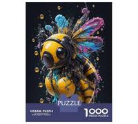 1000 Piece Jigsaws for Teenagers Puzzle Colorful Bee Art Print Adult Jigsaw Hands-on Game Pattern Assembly for Is Ideal As A Gift 70x50cm/1000pcs