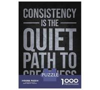 1000 Piece Jigsaws for Teenagers Puzzle Consistency Is Path To Success - Motivation Jigsaw for Adults Relaxing Games Precision Cutting Difficult And Challenge 52x38cm/1000pcs