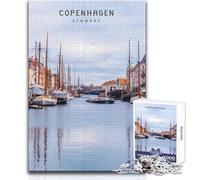 1000 Piece Jigsaws for Teenagers Puzzle Copenhagen Educational Family Game Difficult Challenge Funny Gift Size 50x75cm