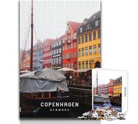 1000 Piece Jigsaws for Teenagers Puzzle Copenhagen Educational Family Game Difficult Challenge Funny Gift Size 50x75cm