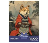 1000 Piece Jigsaws for Teenagers Puzzle Corgi The Samurai Puzzles for Adults Family Games Wall Art Difficult And Challenge 38x26cm/1000pcs