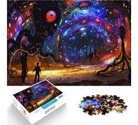 1000 Piece Jigsaws for teenagers Puzzle Cosmic Landscape with Silhouettes Analyse und Logik Geschenk zum Geburtstag38x26cm