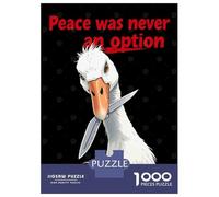 1000 Piece Jigsaws for Teenagers Puzzle Crazy Goose No Peace Puzzles for Adults Toy Wall Decor Perfect Decoration Difficult And Challenge 70x50cm/1000pcs