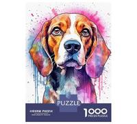 1000 Piece Jigsaws for Teenagers Puzzle Cute Beagle Dog Portrait Jigsaw for Adults Relaxing Games Precision Cutting Difficult And Challenge 52x38cm/1000pcs